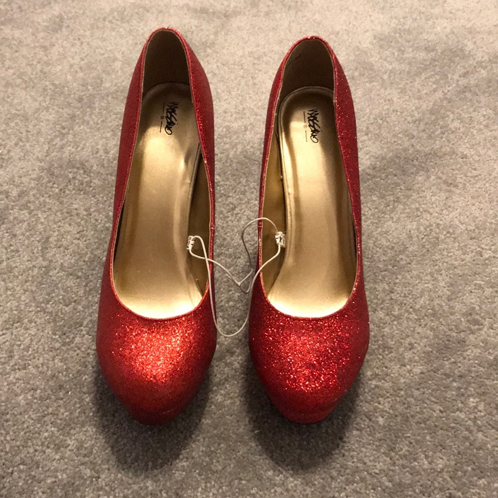 Red Glitter Heels